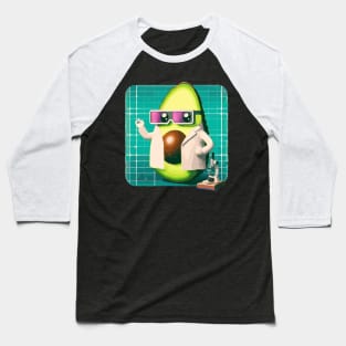 Funny Avocado Scientist Baseball T-Shirt